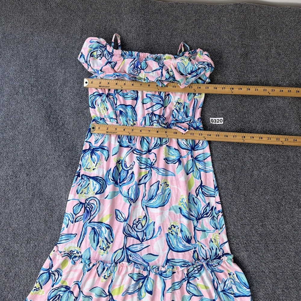 Lilly Pulitzer Maxi Dress Size XL 12-14 Cotton Seraphina Sweet Pea Chasing Sun - Picture 5 of 11